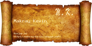 Makray Kevin névjegykártya